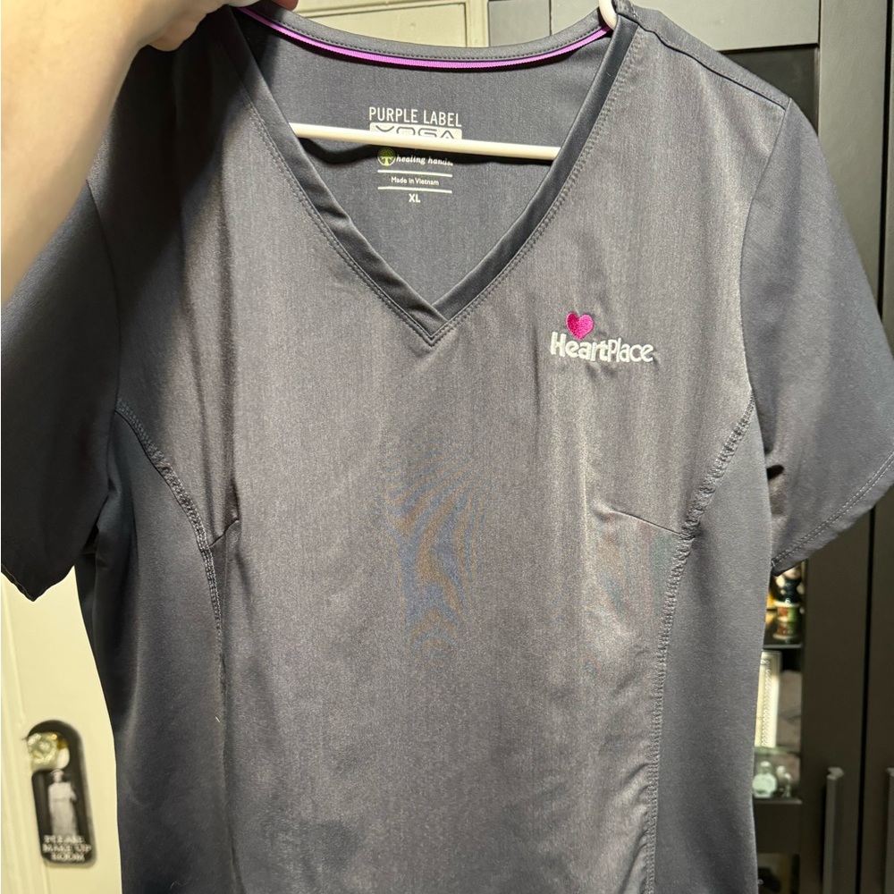 Scrubs, Size XL Pewter(silver) -brand new, Purple Label by Healing Hands